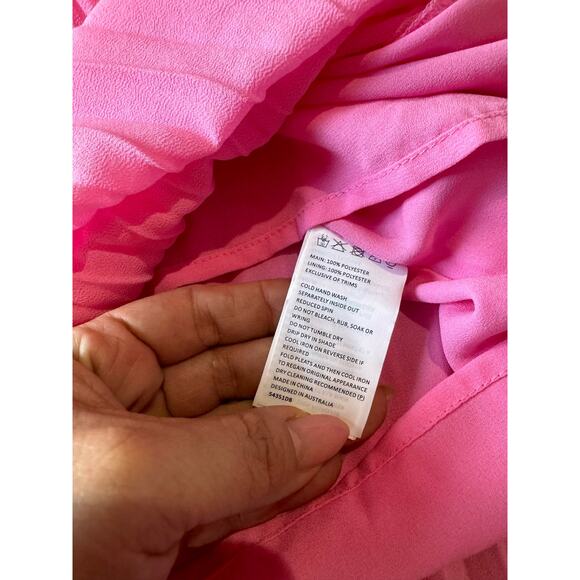 BARDOT DAYTONA LONG SLEEVE Garden MAXI DRESS IN VINTAGE PINK size small - Picture 10 of 16